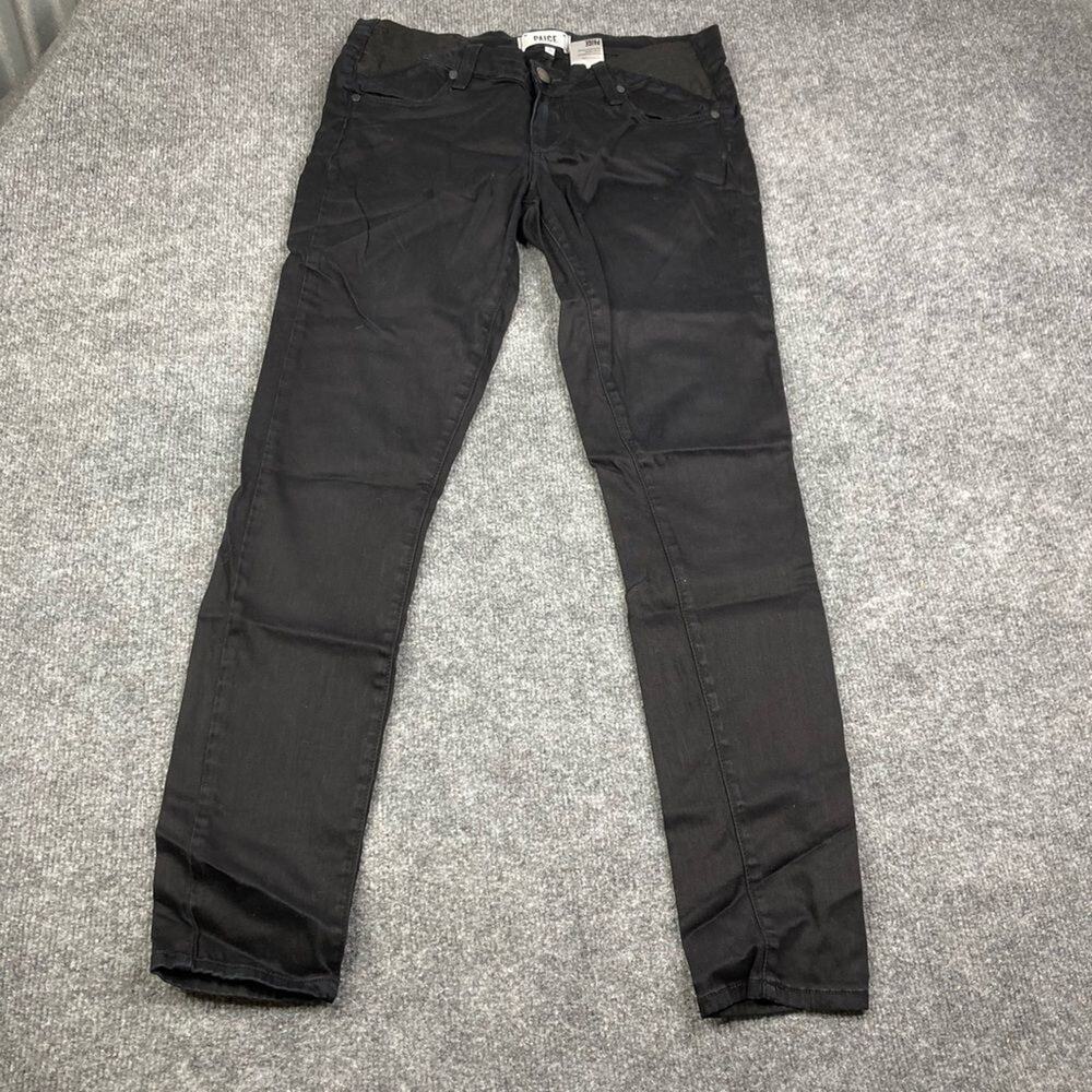 Paige Jeans Womens 26 Black Verdugo Ultra Skinny Lyocell Maternity USA Made